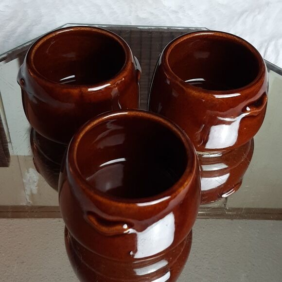 WESTBLEND. 3 Brown Casserole  Crocks  Vintage‎ Set Of 3 x 3 - Picture 2 of 4
